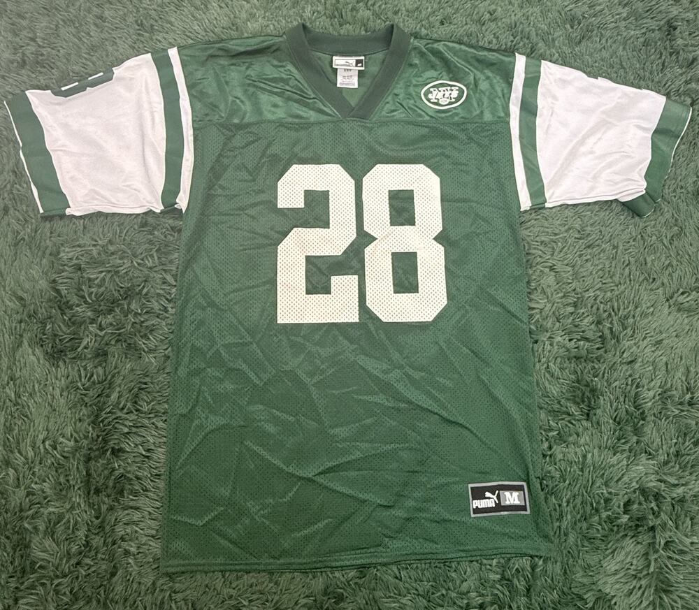 1998 New York Jets Curtis Martin #28 NFL Football Jersey Men's Size M Green PUMA